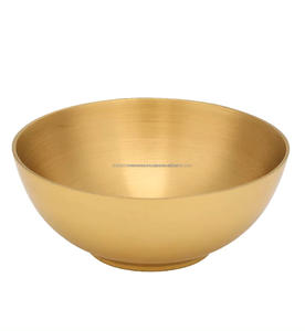 Juego de vajilla redonda pulida de latón puro, cuencos para servir seguros para alimentos para sopa, fideos, uso doméstico, proveedor directo - Product Image 6
