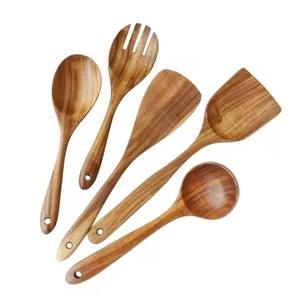 Cuchara de servir tradicional de madera, herramienta de cocina de madera natural para mezclar, servir arroz, sopa, curry, ensalada, utensilio perfecto - Product Image 5