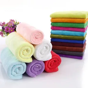 Ensemble de serviettes de nettoyage en microfibre, couleur unie, rectangulaires, séchage rapide, pour cuisine et voiture, tissu uni tissé - Product Image 2