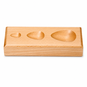 Plaque en forme de goutte à 3 cavités de qualité supérieure pour la fabrication de bijoux et le travail du cuir |   Bloc de façonnage professionnel en bois pour orfèvre - Product Image 3