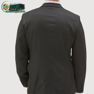 Chaqueta de Traje Formal para Hombre, Estilo Italiano, Negra, de Primera Calidad, de un Solo Pecho, con Solapa de Muesca, para Trabajo - Product Image 2