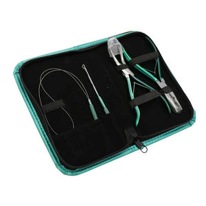 Kit de Pinzas para Extensiones de Cabello, Herramientas de Acero Inoxidable con Mango Verde para Instalación y Remoción, Calidad Profesional Premium - Product Image 1
