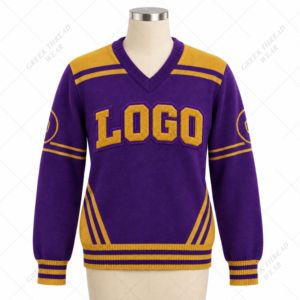 Customized Omega Acrylic Embroidered Winter Sweater Fraternity High Quality Phi <b>Men</b> Breathable V-neck D9 Greek Sweater - Product Image 2