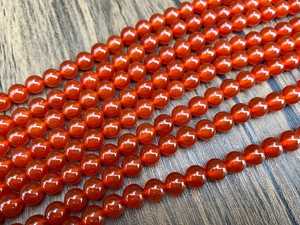 AA Genuine <b>Red</b> Agate Smooth Round Gemstone <b>Beads</b> 2mm 3mm 4mm 5mm 6mm 8mm 10mm 12mm Loose Stone <b>Beads</b> for Jewelry - Product Image 1