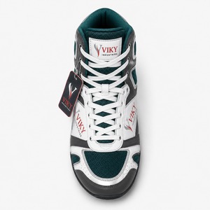 Calzado Deportivo VIKY INDUSTRIES, Zapatos de Boxeo con Cordones, Malla Transpirable, Blanco y Gris, Antideslizantes, de Cuero - Product Image 2