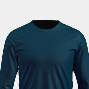 T-shirt à manches longues de haute qualité pour hommes, 100% coton, uni, vêtements de mode, t-shirt respirant à col rond à manches longues pour hommes - Product Image 2