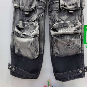 Pantalones vaqueros anchos de mezclilla con múltiples bolsillos, estilo boyfriend, de cintura alta para mujer, ¡Gran oferta! - Product Image 5