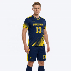 Conjunto de Uniforme de Fútbol Personalizado para Hombre, Color Azul Marino, Sublimado, Kit Completo, Impermeable, Transpirable, Ropa de Entrenamiento de Fútbol en Equipo - Product Image 6
