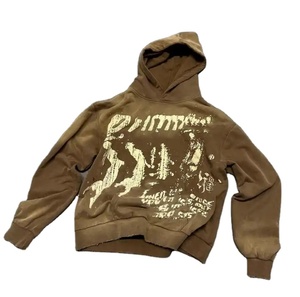 <b>Top</b> Selling Solid Vintage Washed 100% Cotton Casual Oversized Hoodies Breathable Customized Logo OEM Winter <b>Distressed</b> Dtg Print - Product Image 1