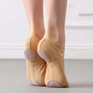 Zapatos de Ballet Personalizados al Por Mayor para Mujeres, Hombres y Niños, Ligeros, con Suela de Lona y Cuero, Fabricante OEM, Suministro de Calzado de Danza - Product Image 2