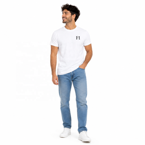 Camisetas de Algodón Lisas de Manga Corta Premium para Hombre al por Mayor, Cuello Redondo, Logotipo Personalizado, Uso Diario, Proveedor OEM de EE. UU. - Product Image 4