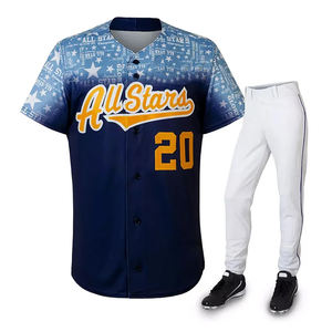 Uniforme de Béisbol Personalizado de Talla Grande, Conjunto de Pantalones y Camiseta Sublimados con Estampado, Ropa Deportiva de Verano para Equipos, Venta al Por Mayor OEM - Product Image 3
