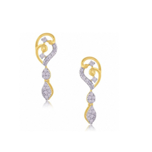 Pendientes de diamantes colgantes Magnolia de calidad de exportación, oro de 14k y 9k para mujer, a un precio asequible desde India. - Product Image 1
