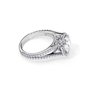 floral Round Brilliant Cut Diamond Engagement Ring 14k Gold plated Prong Setting Women's Fine Jewelry - Product Image 4