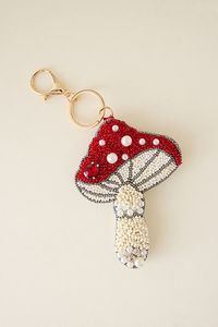 Porte-clés perlé coloré fait main, broderie florale, porte-clés perlé de qualité supérieure, porte-clés perlé brodé mignon - Product Image 5