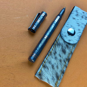 Bolígrafo de Oficina de Acero de Damasco Premium, Instrumento de Escritura Elegante Hecho a Mano para Reuniones, Regalos Corporativos y Escolares - Product Image 1
