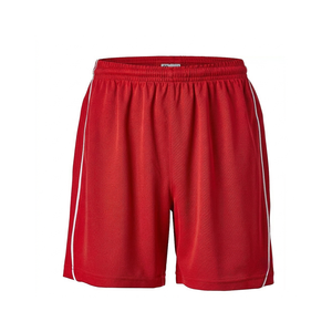 Pantalones Cortos de Fútbol Negros con Logotipo Personalizado, Ribete Blanco en Ambos Lados, Secado Rápido, Transpirables, Tejido de Punto, Cintura con Cordón, Bolsillos, 100% Poliéster - Product Image 6