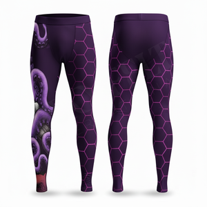 Leggings de compression ajustés pour hommes, imprimés sur mesure, respirants et confortables pour la course et le fitness - Product Image 4