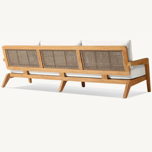 Sillón de sofá más vendido con respaldo de ratán, diseño moderno, equipado con espuma suave y duradera - Product Image 3