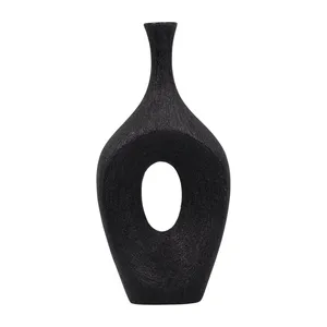 Vase à fleurs en fer forgé fait main – Décoration d'ambiance de luxe haut de gamme pour villas modernes, appartements de luxe, hôtels, bureaux d'entreprise et designers - Product Image 1