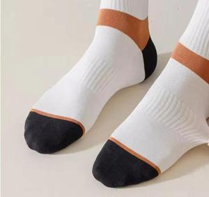 Chaussettes de sport pour hommes, blanches, orange, noires, épaisses, en polyamide respirant, pour la saison estivale - Product Image 4