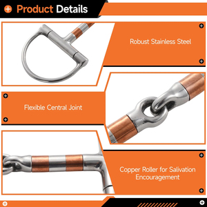 Bocado de Acero Inoxidable de Alta Resistencia para Caballo, Anillo Hueco Articulado, Anillo Suelto TALLIANS INTERNATIONAL TI-HRE-HB-A99-017 - Product Image 6
