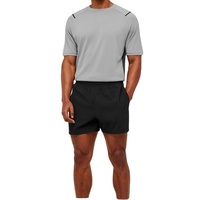LEDBURY Sportswear – T-shirt d'entraînement à séchage rapide, personnalisé, respirant, à manches courtes, coupe classique, en tissu extensible type toile, grande taille
