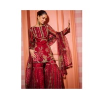 Ensemble Sharara Classique et Traditionnel, Confection Moderne, Idéal pour les Événements Nuptiaux et les Réceptions, Disponible en Gros