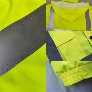 Customized Fashionable Reflective Breathable CE Certified Work <b>Jacket</b> Soft Shell Mechanic Hi Visibility Uniform Hooded <b>Jacket</b> - Product Image 6