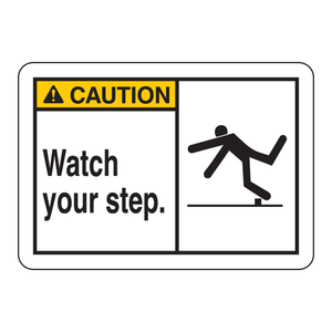 Caution Watch Your <b>Step</b> Sign-Indoor & <b>Outdoor</b> Safety Floor Sign by Brady - Product Image 3
