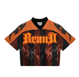 Camisetas de Fútbol Personalizadas con Logotipo, Corte Cuadrado, Malla de Poliéster, Estilo Urbano, Sublimación, Impresión en Serigrafía, Vintage, Talla Grande para Hombre - Product Image 2