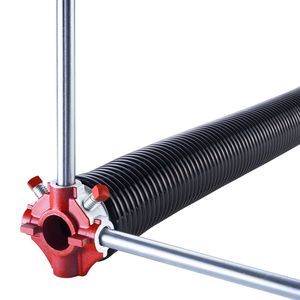 Coppia di molle a torsione per garage con rivestimento nero da 0,250 x 2 x 35, 16.000 cicli, elettroforese, ricambio per apriporta garage neri - Product Image 1