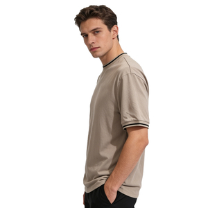 Camisetas Unisex de Alta Calidad 2026, 100% Algodón Orgánico, 220 Gramos, Corte Holgado, Estilo Casual, Tejido de Punto, Diseño Sólido con Patrón de Plumas - Product Image 2