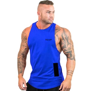 เสื้อกล้ามออกกำลังกายผู้ชาย คุณภาพสูง ผ้าคอตตอนผสมสแปนเด็กซ์ สีขาว กระชับกล้ามเนื้อ ทรงรัดรูป แบบริบบิ้น - Product Image 2