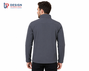 Veste softshell pour homme personnalisée, imperméable, coupe-vent, doublée de polaire, pour la randonnée en plein air, vêtements de travail, avec impression de logo - Product Image 4