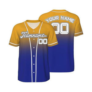 Maillot de baseball personnalisé pas cher, sérigraphié, col en V, respirant, en coton biologique, avec nom et logo d'équipe sur mesure, vente en gros - Product Image 1