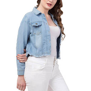 Veste en jean imperméable pour femme, best-seller, haute qualité, dernier design, couleur unie, service OEM personnalisé - Product Image 3