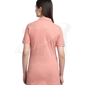 Camisa Polo Elegante de Algodón para Mujer, Manga Corta, Corte Ajustado, Tejido Transpirable y Suave, Informal, para Oficina, Uso Diario, Verano - Product Image 2