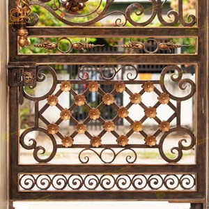 Puertas Dobles de Hierro Forjado de Lujo, Antirrobo, Retro, Decorativas, para Entrada, Seguridad, para Escuela, Villa, Casa - Product Image 3