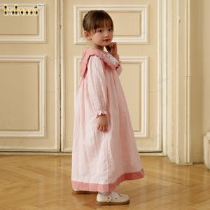 Vêtements islamiques pour enfants en mousseline longue à fleurs brodées à la main blanche ODM Dubaï style Dubaï pour bébé fille - DR4479 - Product Image 6