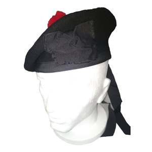 Béret Balmoral à carreaux bleus et blancs avec pompon, style anglais, accessoire portable toutes saisons - Product Image 2