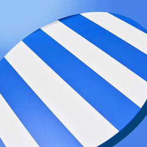 Set de table rond en MDF laqué de qualité supérieure avec un design à rayures contrastées, conçu pour une table à manger élégante et luxueuse. - Product Image 2