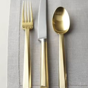 Ensemble de couverts haut de gamme en or noir pour mariage, banquet, hôtel, vaisselle de table, fabrication en usine - Product Image 1