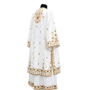Ensemble de Vêtements Sacerdotaux Orthodoxes Blancs et Orsés Brodés sur Mesure pour Adultes Unisexe, avec Phelonion et Croix, Qualité Supérieure, Logo Personnalisé OEM - Product Image 4