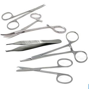 Kit de 5 Piezas para Laceraciones, Instrumentos de Sutura Quirúrgica, Portaagujas, Hemostato, Pinzas Adson, Tijeras de Acero Inoxidable - Product Image 1