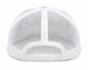 Gorra Trucker Personalizada de 5 Paneles, Perfil Alto, Visera Plana, Parte Delantera de Sarga de Algodón, Parte Trasera de Malla, Cierre a Presión de Plástico, Logotipo Impreso, Gorra con Cuerda - Product Image 4