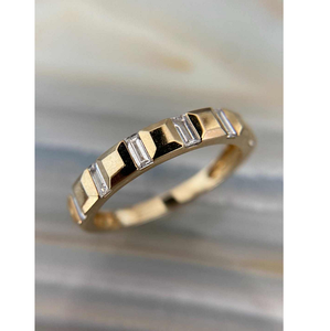 Anillo de Boda Estilo Hip Hop de Plata de Ley 925 con Moissanita de Corte Brillante y Engaste Pavé, VVS1 Color D, Media Eternidad - Product Image 2