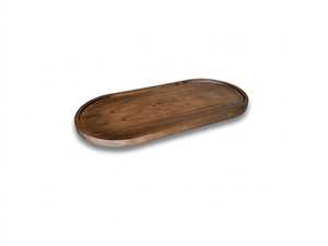 Plateau de service rectangulaire moderne en bois de haute qualité pour la décoration de la maison et la cuisine, avec poignée polie, compatible lave-vaisselle, idéal pour les fêtes - Product Image 3