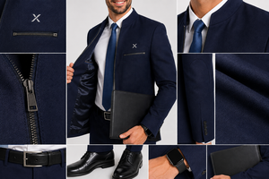 Uniformes d'aviation personnalisés à manches longues pour pilotes et personnel de cabine |   Fabricant OEM |   Uniforme de service des agents de bagages à l'aéroport pour hommes - Product Image 5