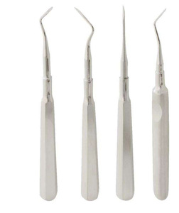 Élévateurs manuels pour racines Heidbrink (droits) en acier inoxydable, poignée ergonomique argentée, réutilisables, certifiés CE Classe I - Product Image 3